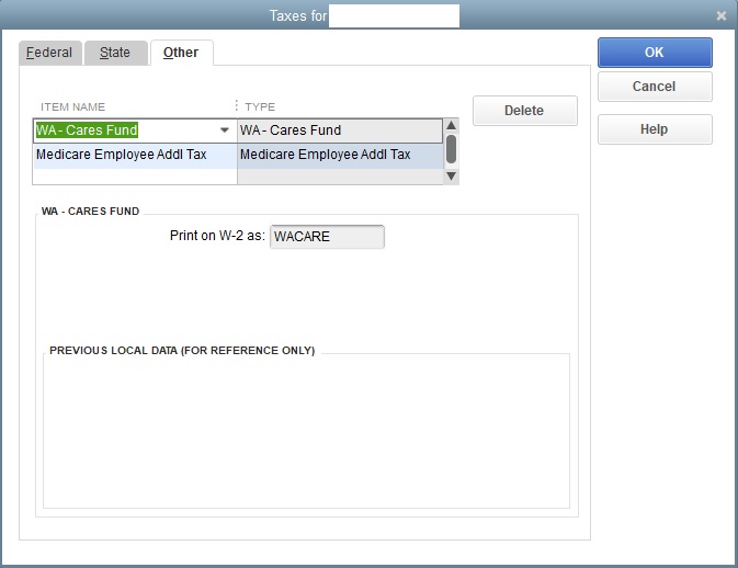 WA Cares not showing in paychecks