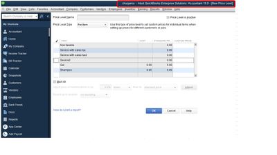 set up different item price for different customers quickbooks mac