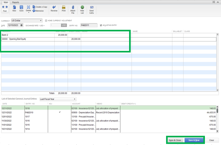 Solved Beginning balance confusion in nonprofit desktop