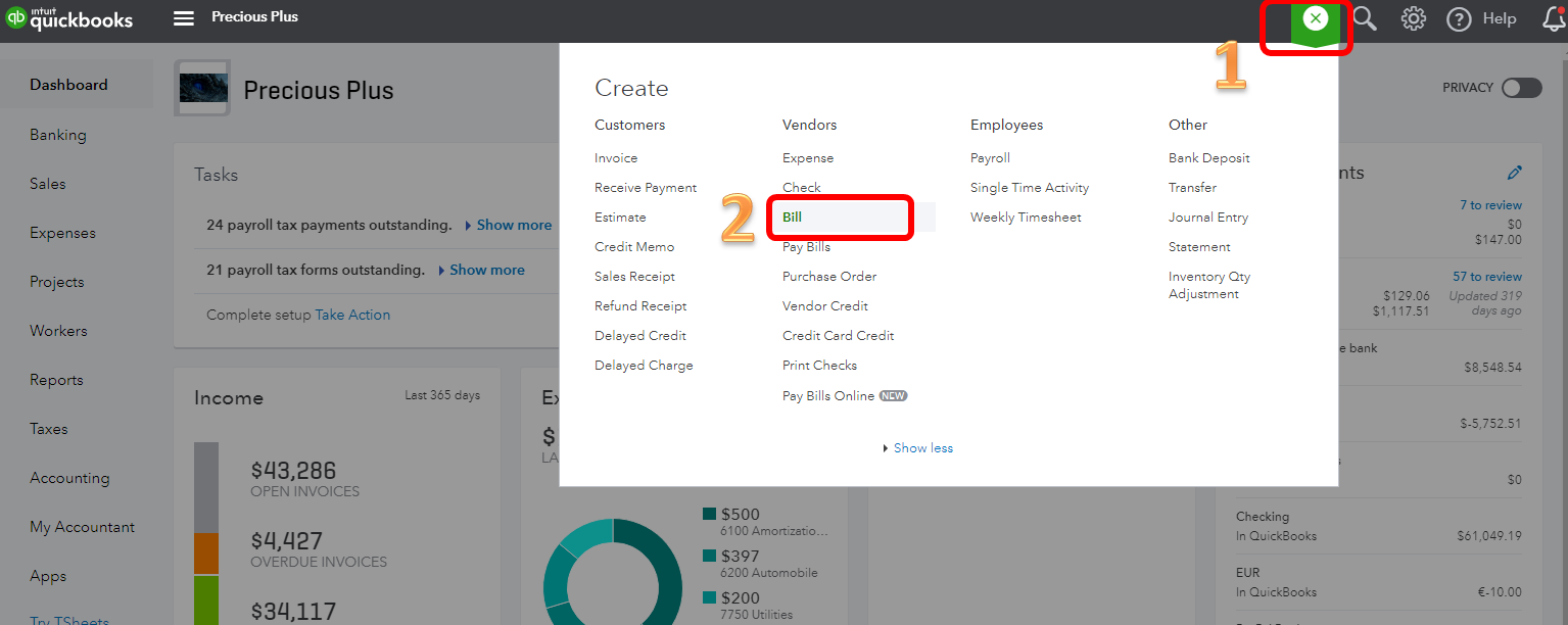 How to record vendor refund