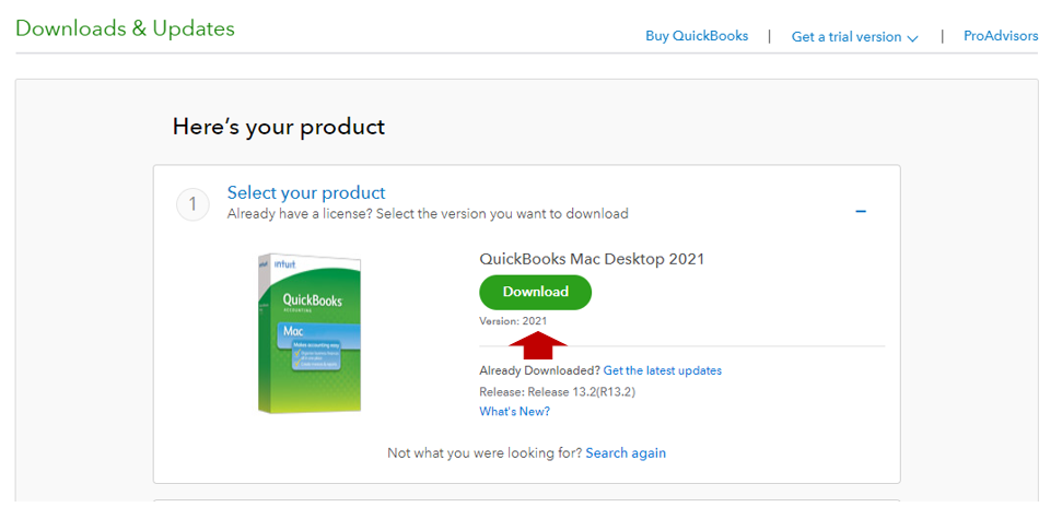 Buying Quickbooks Desktop 2021 for MAC. Where Page 2