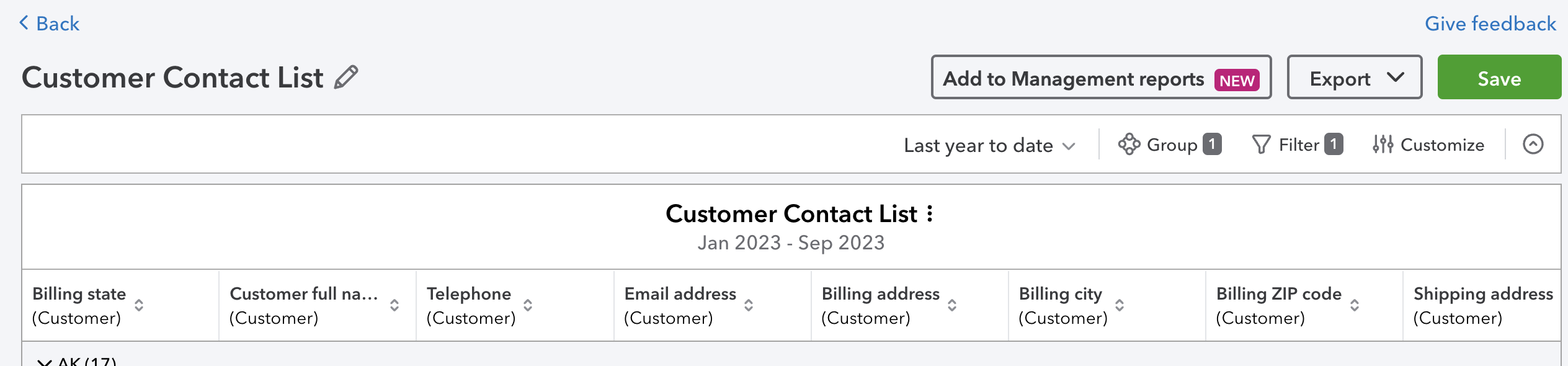 QuickBooks Desktop - Adjust report date range