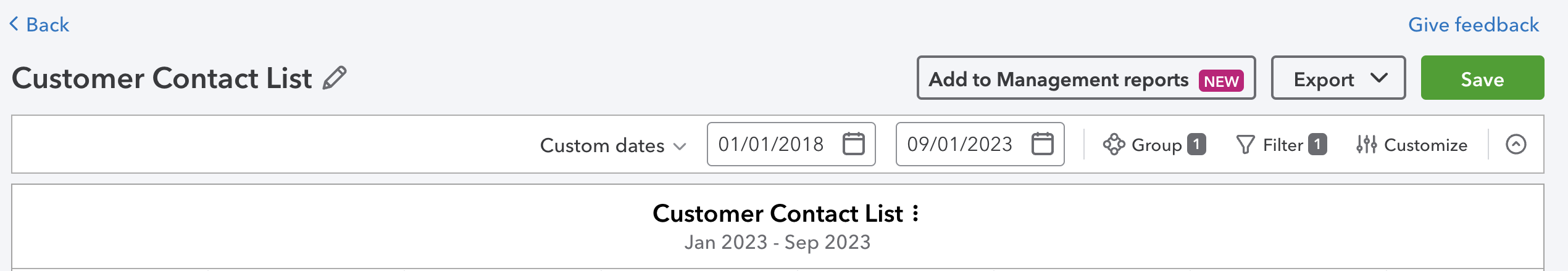 QuickBooks Desktop - Adjust report date range