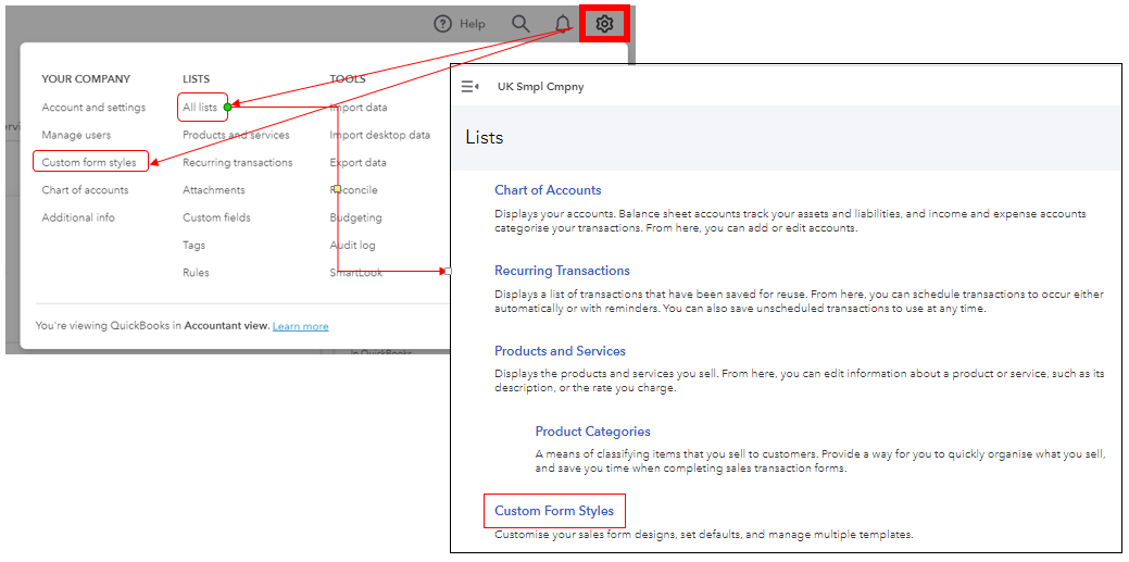 Why can’t I change the template of my invoice. The custom form style