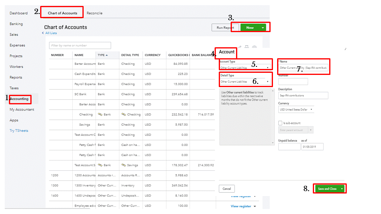 Solved Recording a SEP IRA contribution in QBs