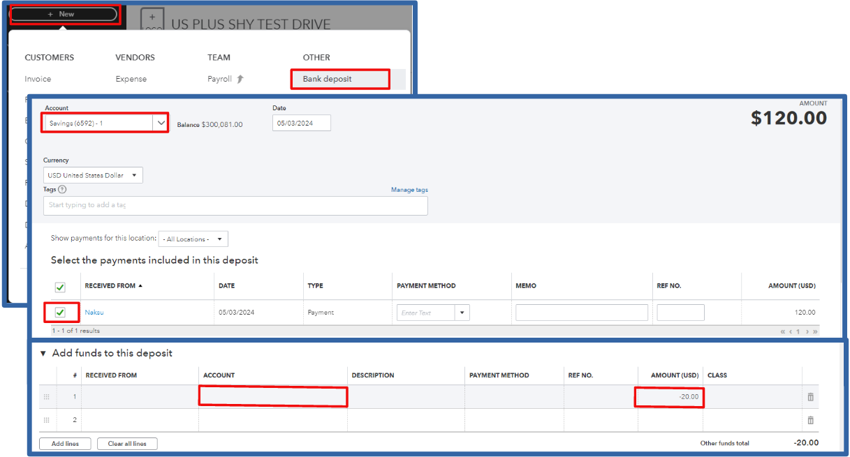 How Can I Fix An Error On A Deposit Due To Deposit Slip Transposition 