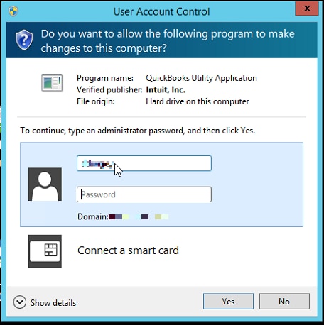 Solved: QB Running as Remote App asks for Admin Credentials to Run