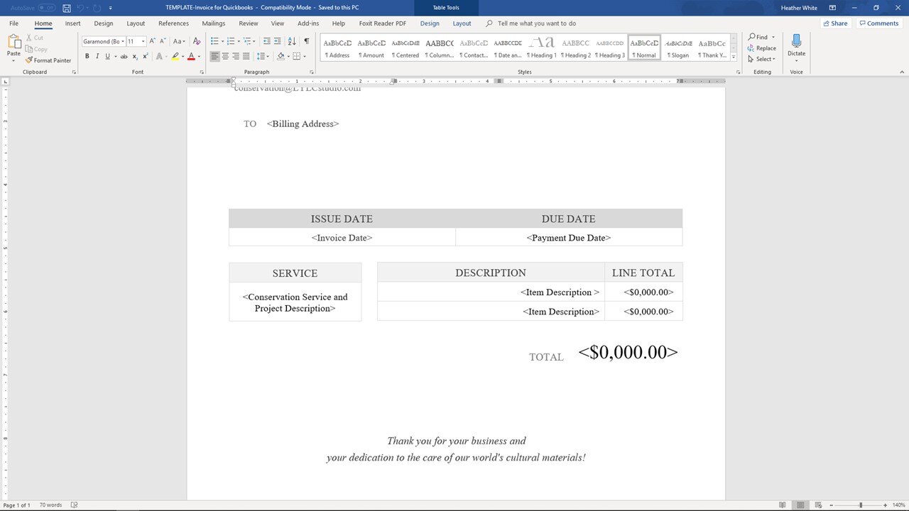 Solved Importing Custom Invoice Templates into QuickBooks Online