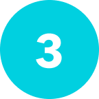 Three blue numbers are on a blue surface.