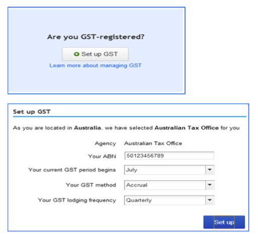 Setup GST