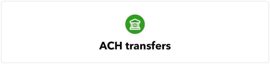 ACH transfers with bank icon