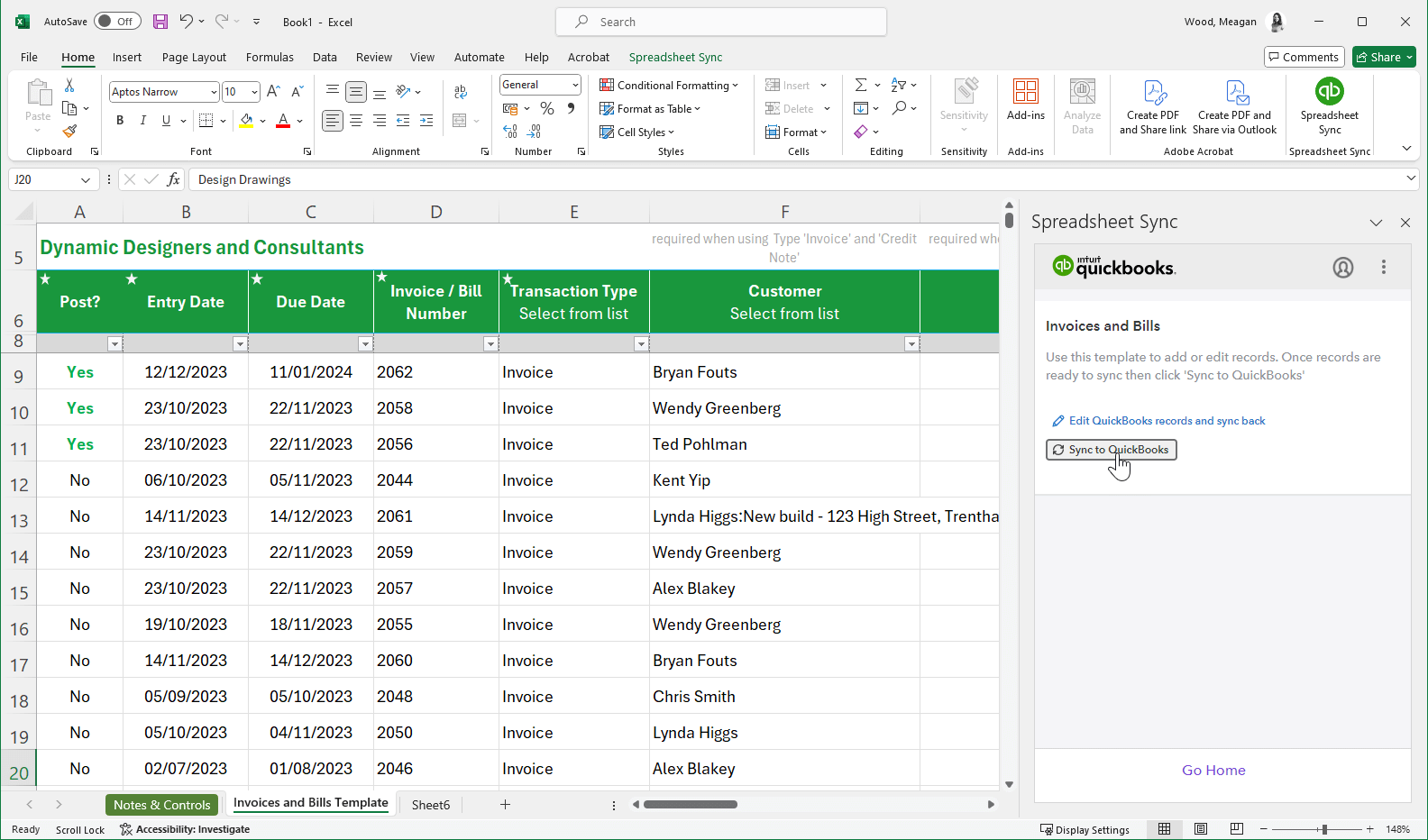 Intuit QuickBooks featured new Spreadsheet Sync screenshot