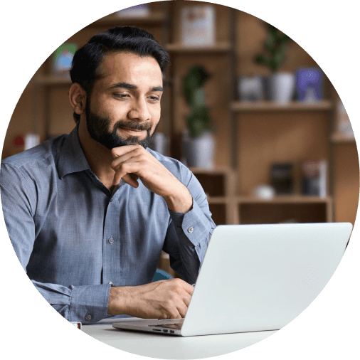 Person using laptop to utilise the Advisor Resource Centre and take advantage of all the tools and training available for QuickBooks Online Accountant