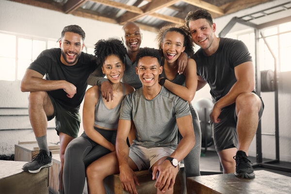 A group of people posing for a picture.