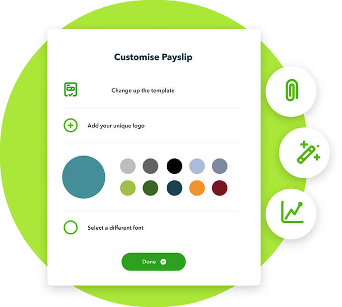 Customise and send your own payslips