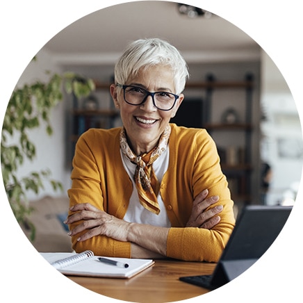 Woman sitting at desk