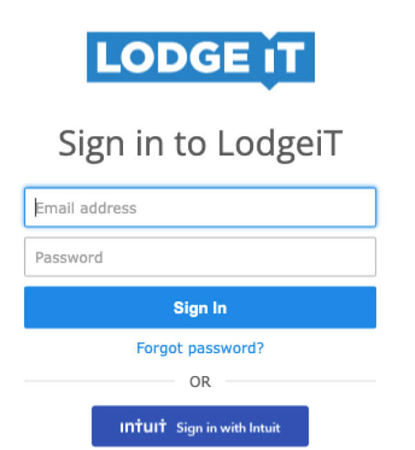 signing into LodgeiT 