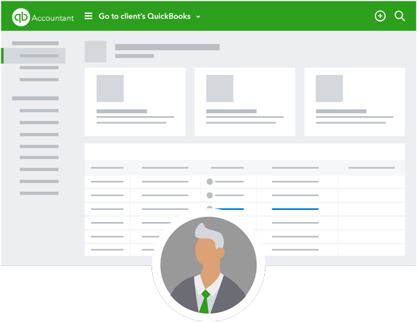 QuickBooks accountant dashboard for client management