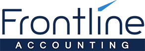 Frontline logo, platinum sponsor at QuickBooks Roadshow Event