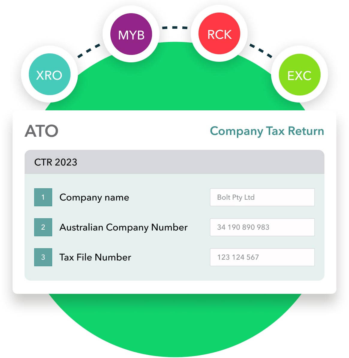 A green paper with a logo for a tax credit.