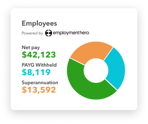 QuickBooks painless payroll pie-chart preview
