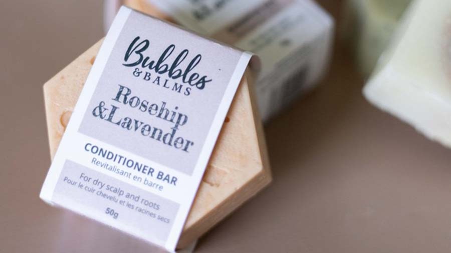 Bubbles and balms rosehip and lavender conditioner bar
