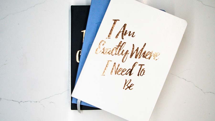 I am exactly where I need to be notebook from PleaseNotes