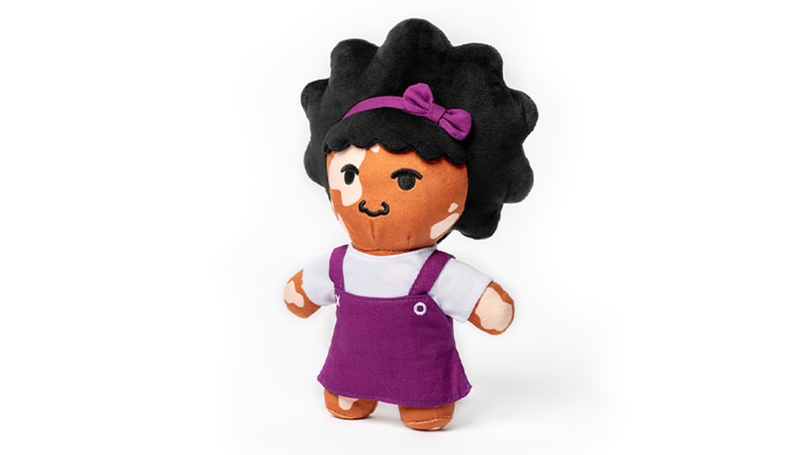 Zuri & Dre- Amara Vitiligo Plush Doll Toy

