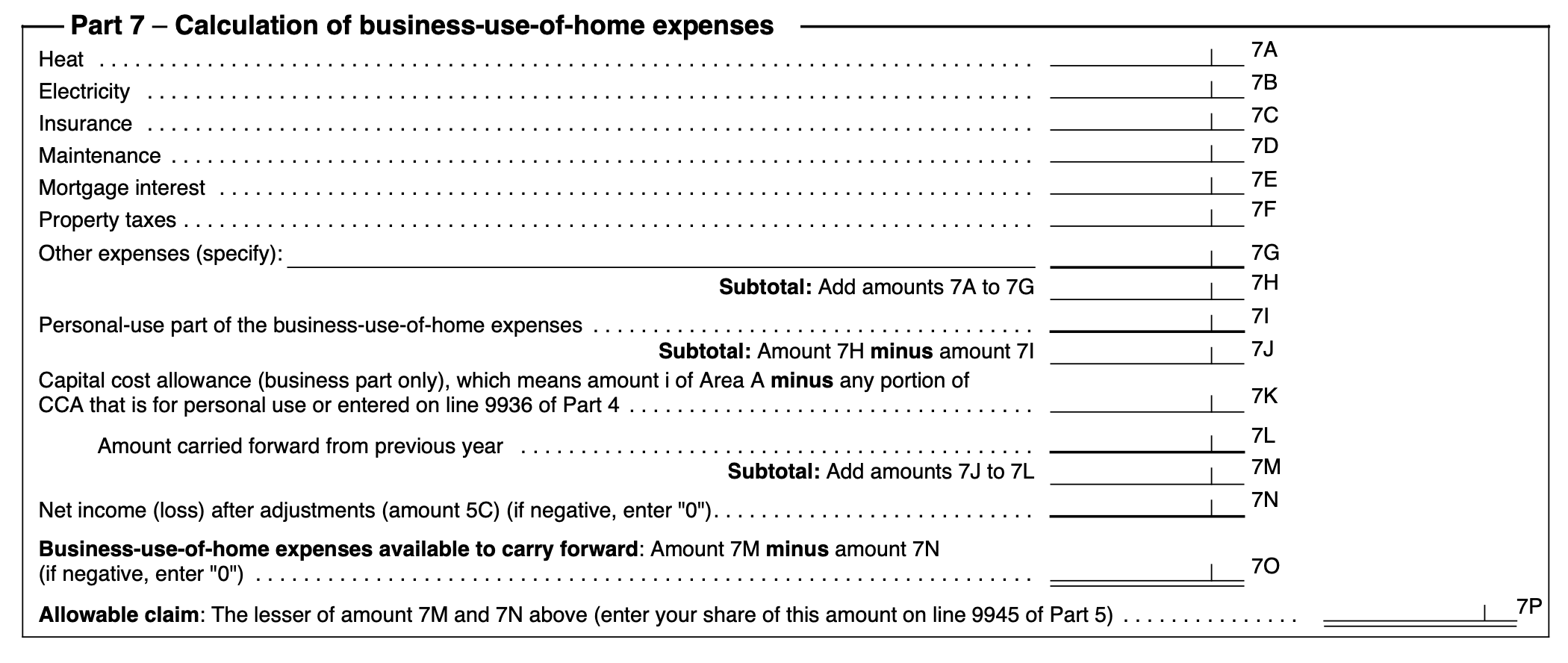 home office deductions tax form