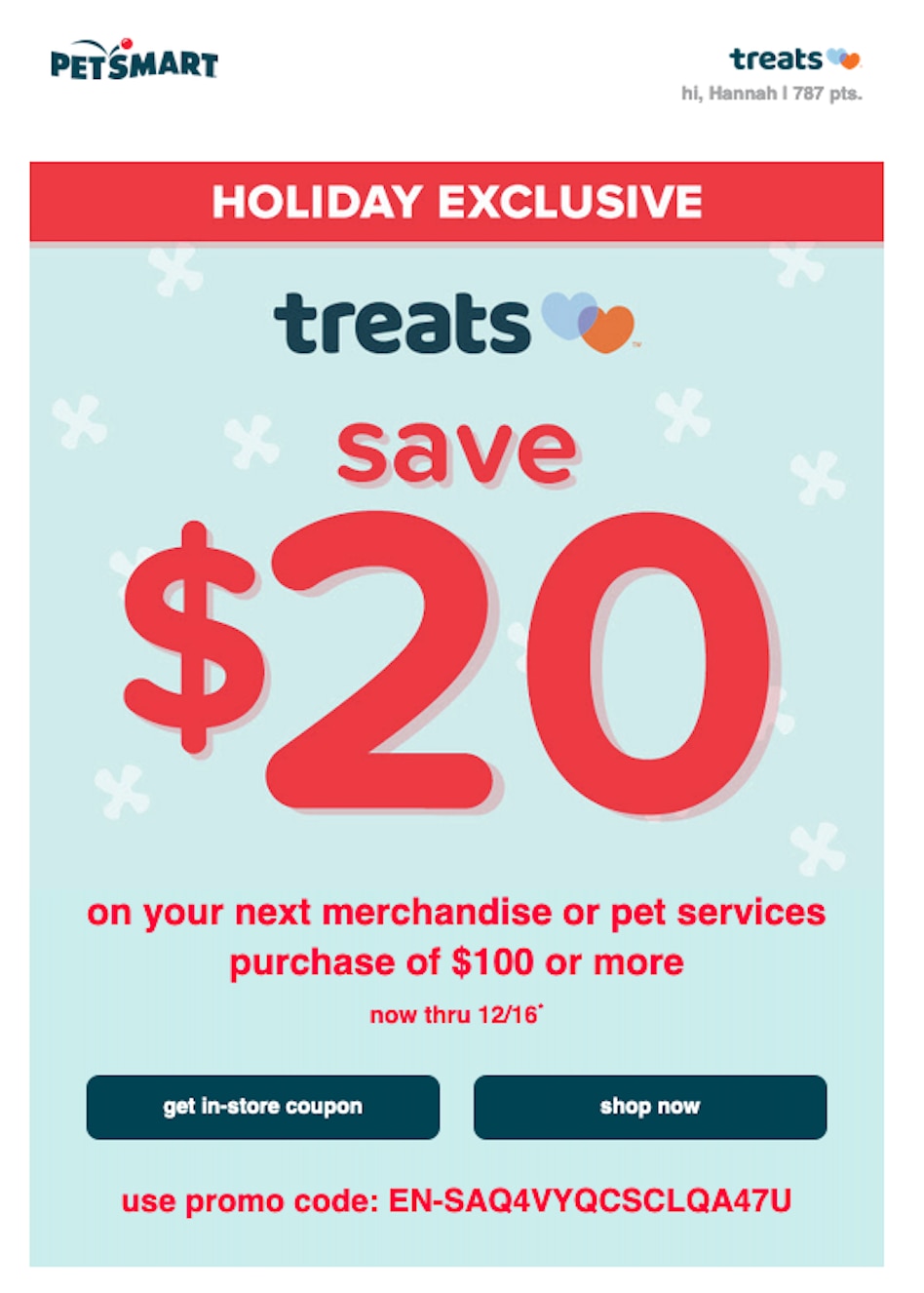 example of petsmart discount email