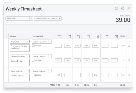 Timesheet Templates Weekly Bi Weekly Monthly QuickBooks Canada