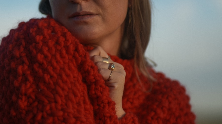 Toast & Yarn Everyday Sweater in Red
