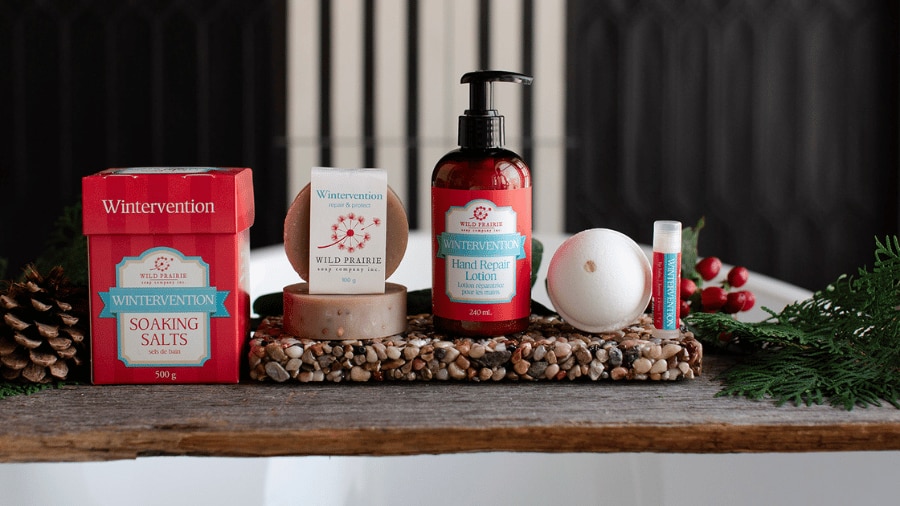 A photo of a skincare kit on a table 