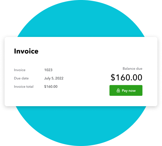 Screenshot of an invoice enabled with a Pay Now button.