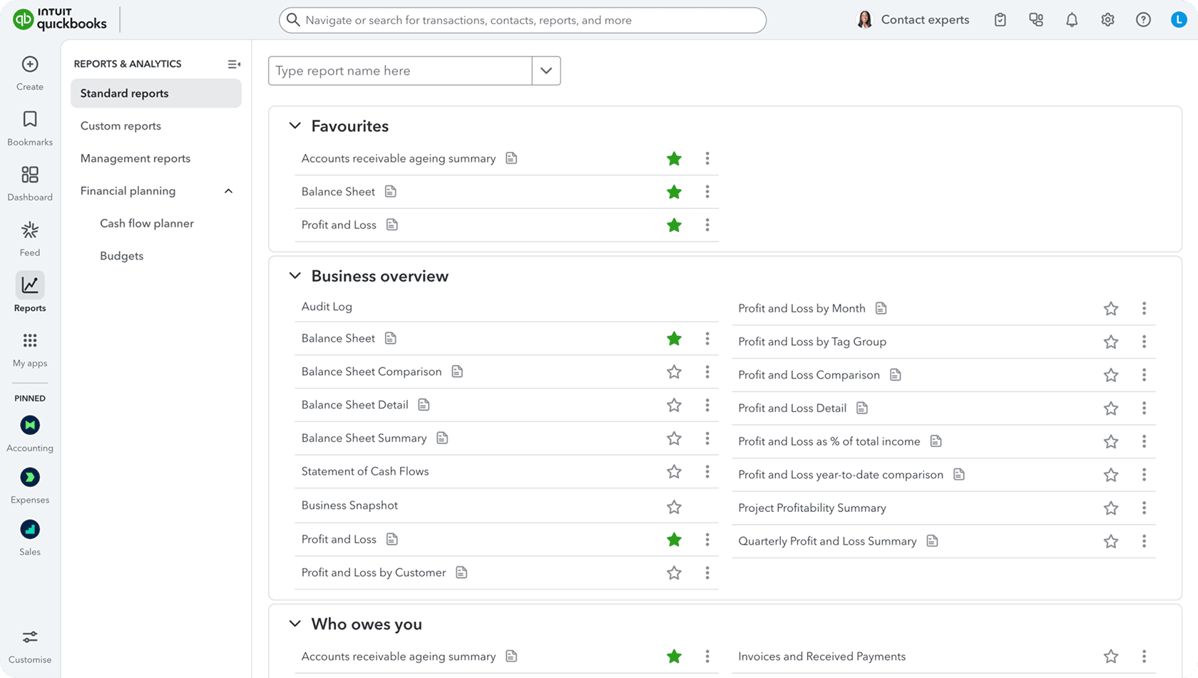 UI of QBOnline