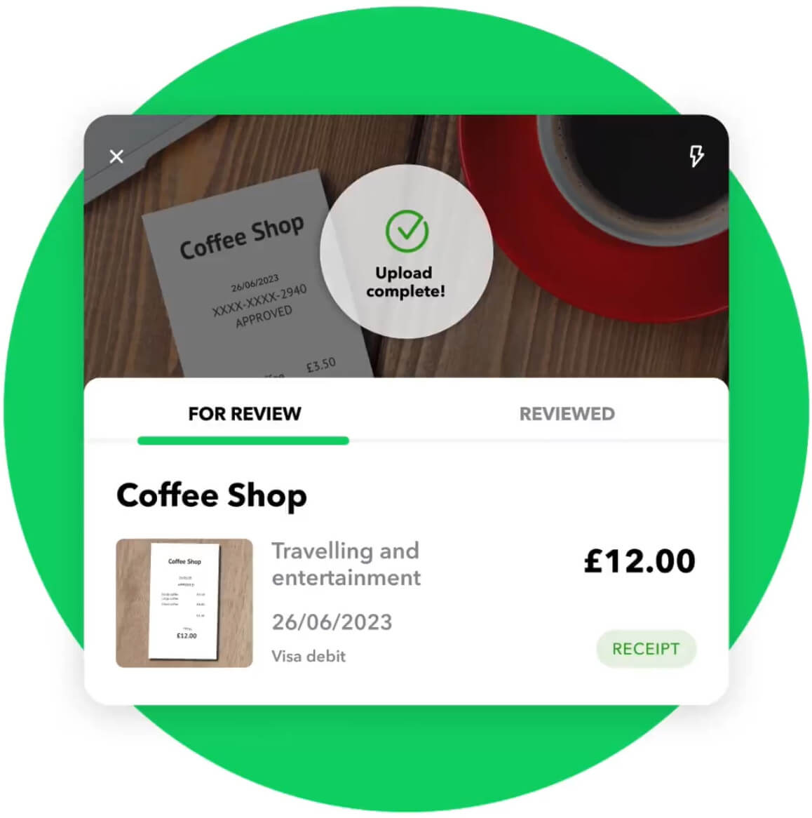 A digital wallet with a digital currency attached.