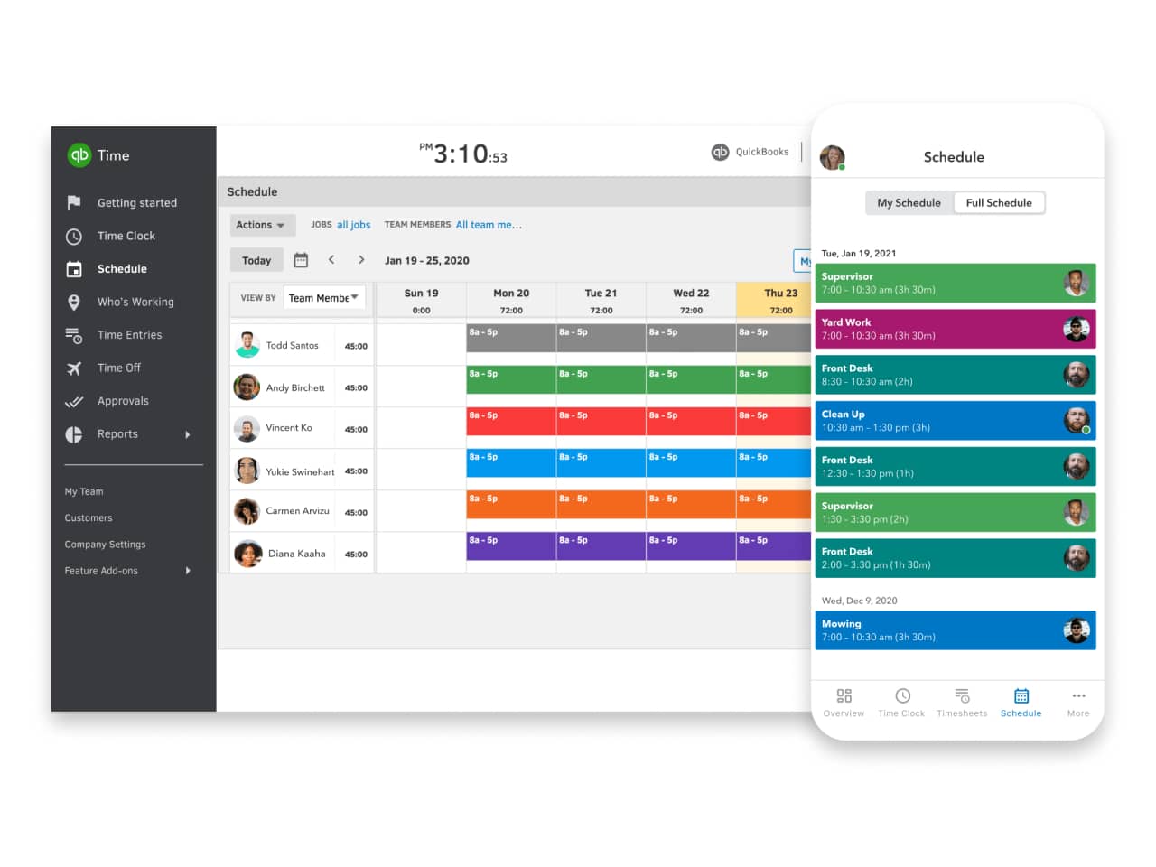 Scheduling dashboard illustration