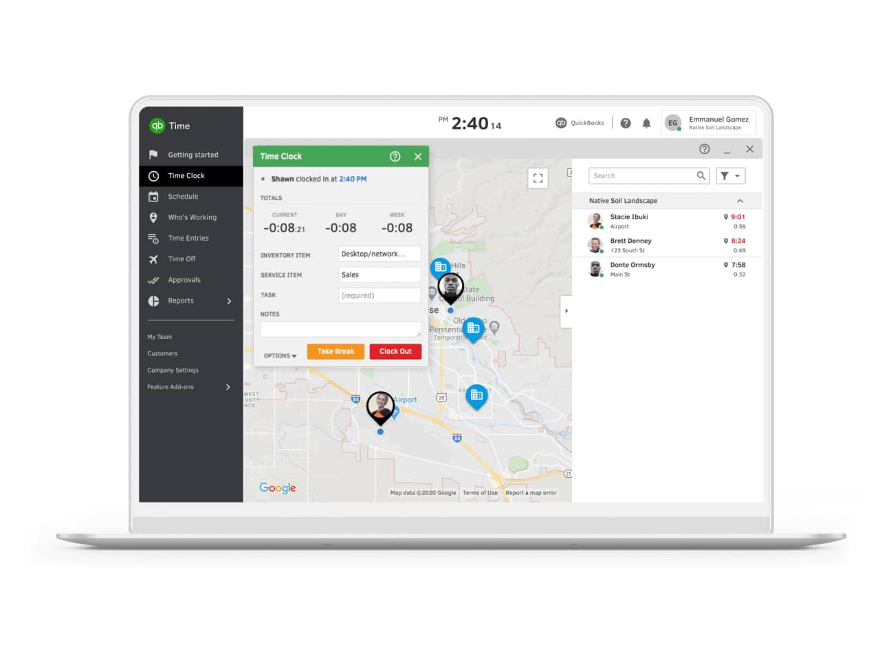 time clock app quickbooks