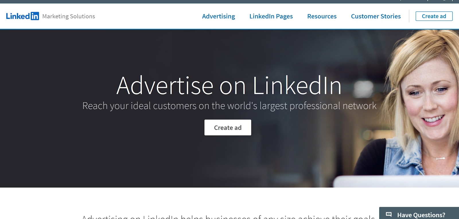 LinkedIn advertising campaign manager.