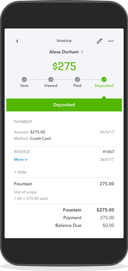 quickkbooks mobile invoicing