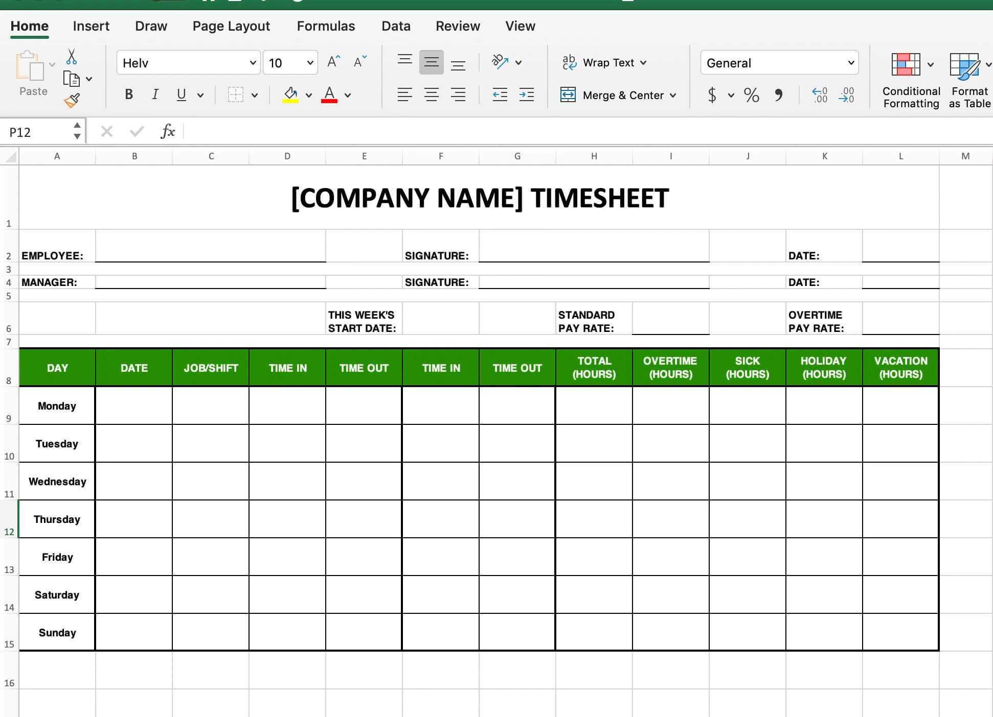 Monthly Timesheet Template Excel Timesheet Template T vrogue.co