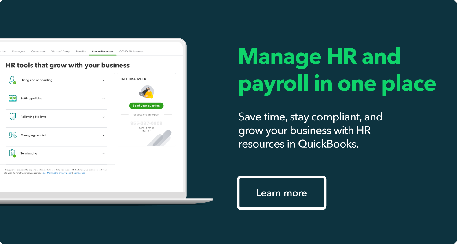 Manage HR and payroll with QuickBooks