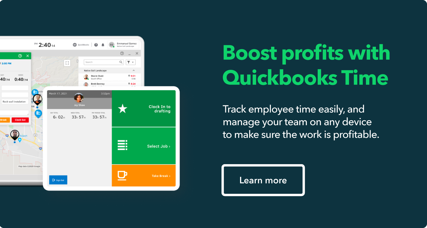 Boost profits with QuickBooks Time