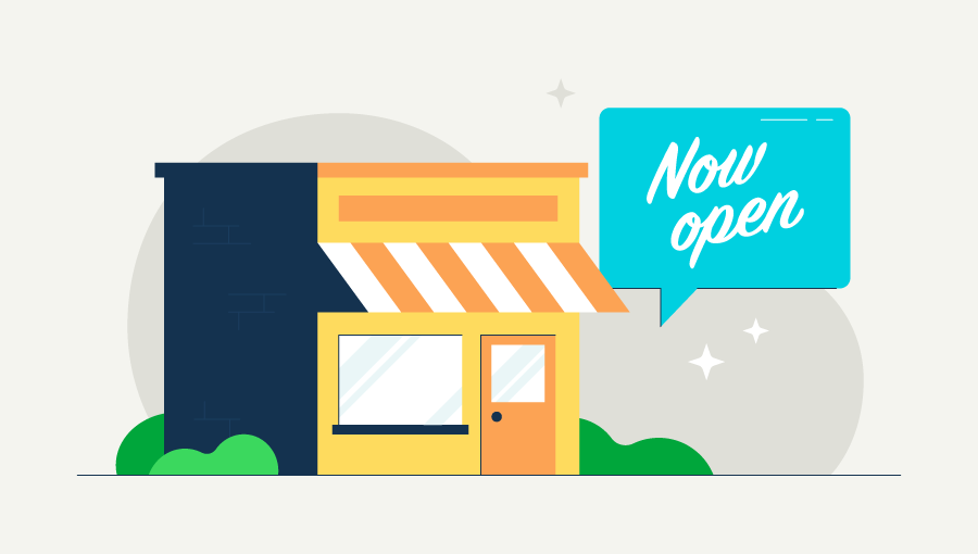 An illustration of a new business started on a budget.
