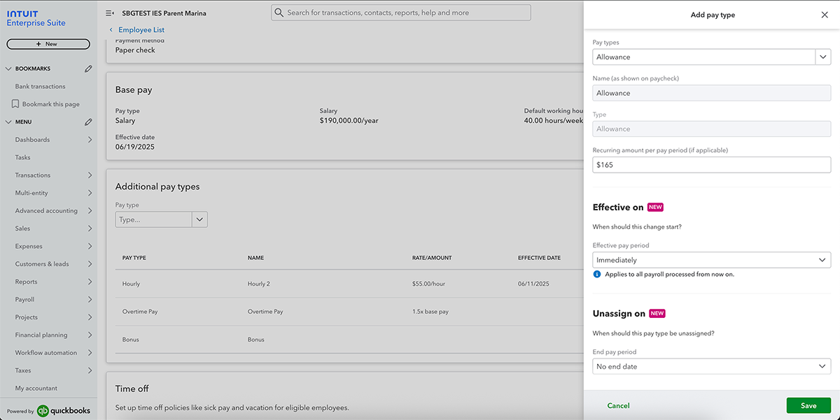 WFS effective dating