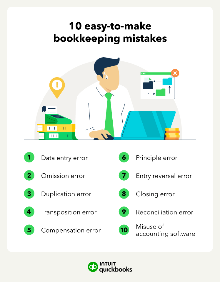10 easy-to-make bookkeeping mistakes