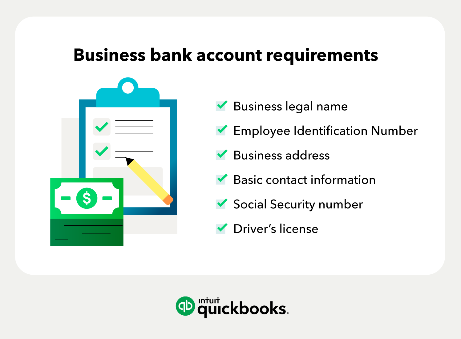 Business bank account requirements