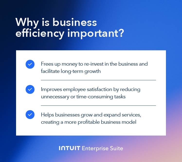 The reasons business efficiency is important.