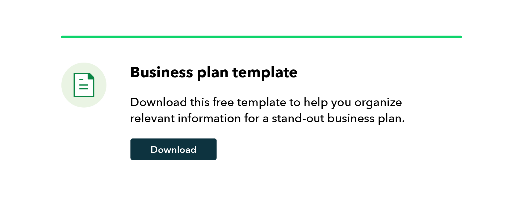 Business plan template download