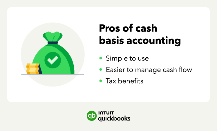 An illustration of the pros of cash basis accounting.